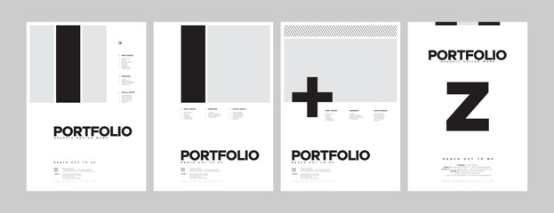 portfolio cover set for graphic design work