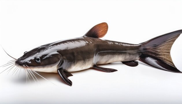 high resolution image of a channel catfish isolated on a white background showcasing its unique features and details for educational or commercial use