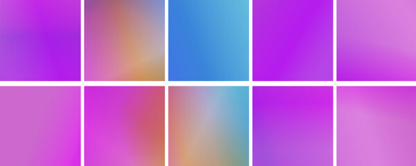 Fototapeta premium Abstract blurred gradient background in bright colors. Colorful smooth illustration