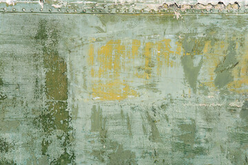 Vintage industrial texture with weathered paint and corroded surface