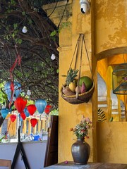 hoi an, Vietnam Nightscape at Hoi An old town, yellow city and dark blue sky, UNESCO World Heritage Site