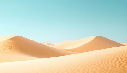 Waves of sand dunes desert landscape nature photography bright sky aerial view serenity in the wilderness