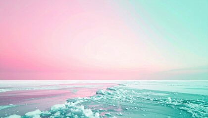 Serene ice landscape at dusk arctic region photography tranquil environment wide angle view natural beauty