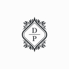 DP Initials Wedding Logo Vector Art  Icons  and Graphics