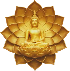 Fotobehang Boeddha buddha statue on black background  © NINJA Graphic