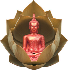 buddha statue isolated on white