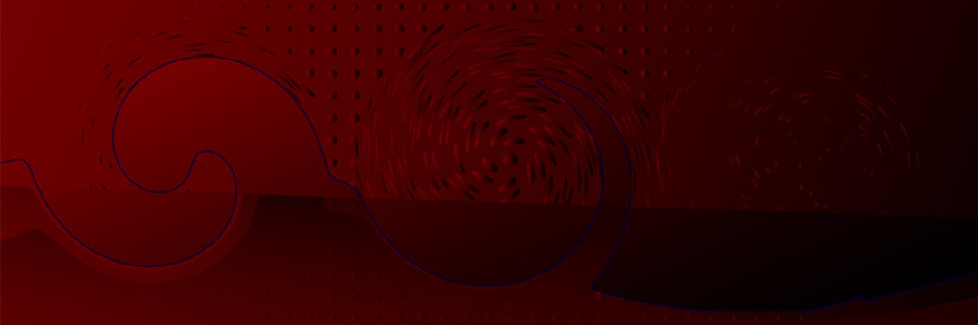 modern Abstract red black banner background. Graphic design banner pattern background template with dynamic curve shapes. vector