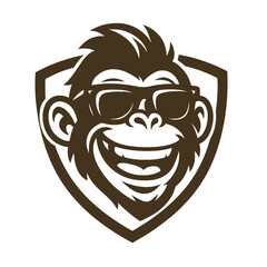Cool Chimpanzee Mascot Vector Illustration