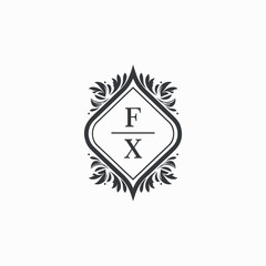FX Initials Wedding Logo Vector Art  Icons  and Graphics