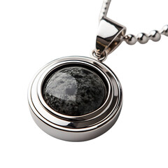 A Cremation Pendant with Hidden Compartment Isolated on Transparent Background