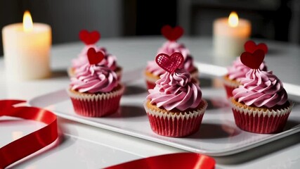 Valentine’s Day Cupcakes with Heart Toppers - Powered by Adobe