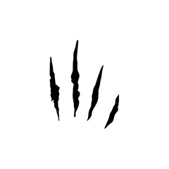 Black claw scratches. Vector illustration 