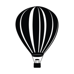 Naklejka premium Classic Hot Air Balloon Silhouette Vector 