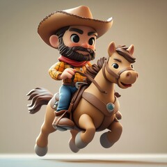 cowboy comics with horse