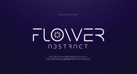 Creative modern technology alphabet fonts. Abstract typography urban sport, techno , fashion, digital, future creative logo font. vector illustration