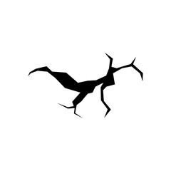 Ground dry cracks hole. Vector illustration 