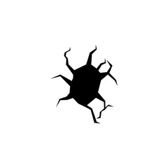 Ground dry cracks hole. Vector illustration 