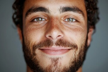 Obraz premium Close-up portrait of a man with a pleasant expression