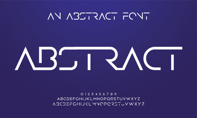 Creative modern technology alphabet fonts. Abstract typography urban sport, techno , fashion, digital, future creative logo font. vector illustration