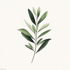Fototapeta premium Delicate olive branch, soft greens