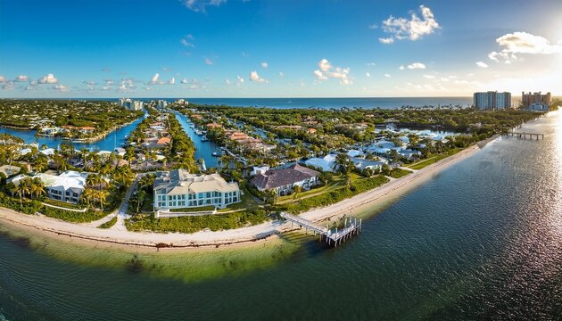 aerial perspective of stuart a charming southern florida city with ocean views