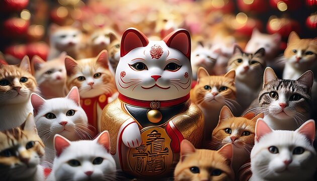 leadership vision independent thinking differentiating oneself from the rest chinese lucky cat surrounded by a bunch of cats