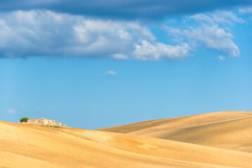 Fototapeta premium summer countryside landscape inside val d'agri, basilicata