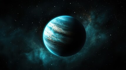 This captivating image features a magical blue planet illuminated by cosmic phenomena, showcasing the raw beauty and wonder of the universe in stunning detail.