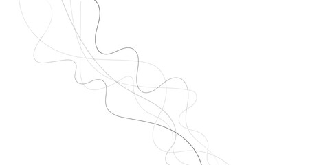 Technology abstract lines on white background. Undulate Grey Wave Swirl, frequency sound wave, twisted curve lines with blend effect