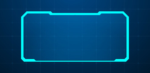 Futuristic border or technology box vector illustration