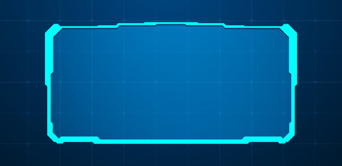 Futuristic border or technology box vector illustration