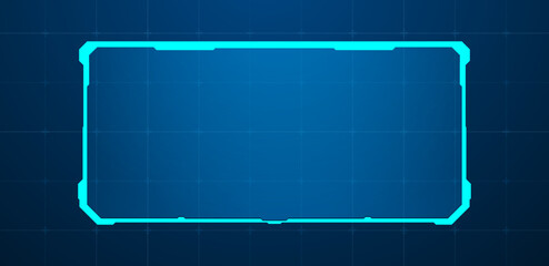 Futuristic border or technology box vector illustration