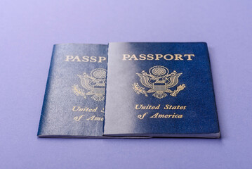 US passport for travelling, flying and doing business. USA document