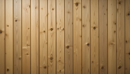 Fototapeta premium This image shows a brown wooden wall with a plank pattern, displaying a natural, textured surface with visible wood grain