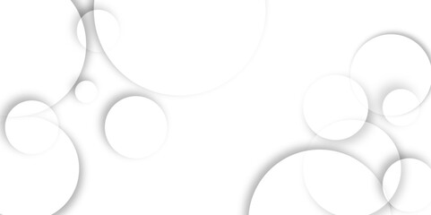 Abstract background with circle white abstract geometric background with soft light white paper circles in design .Gray abstract. Modern design background for report and project presentation template.