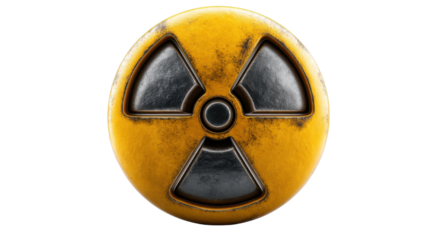 radioactive symbol on white background