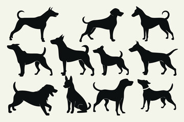 Dog Breed Silhouettes – Minimalist Vector Icon Pack