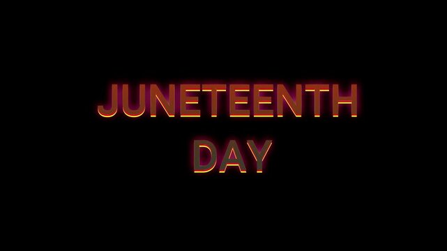 4k animated juneteenth day text video, vibrant design, perfect for cultural celebrations