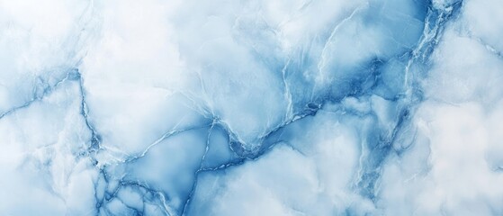 Obraz premium Light blue marble background with natural veins