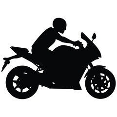 Fototapeta premium silhouette of a motorcycle