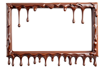 frame with dripping chocolate