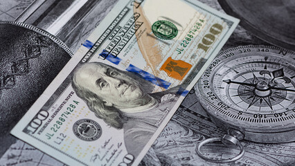 Images of banknotes from various countries. American dollar photos.