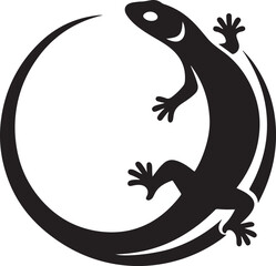 lizard on white background