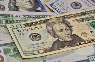 Images of banknotes from various countries. American dollar photos.