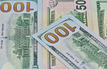 Images of banknotes from various countries. American dollar photos.