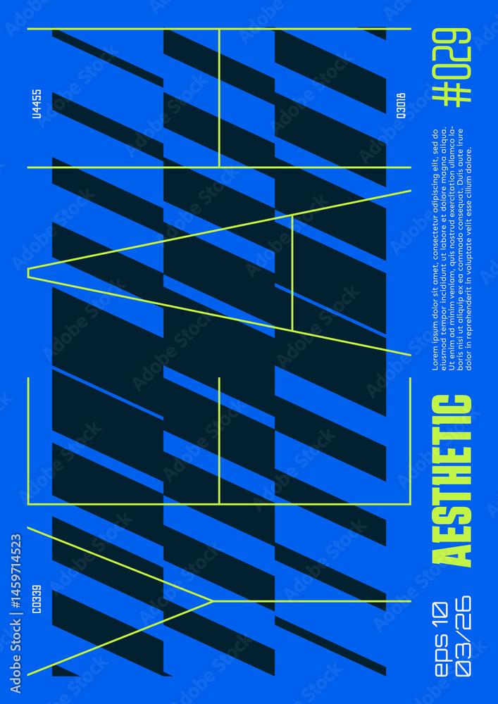 Poster modern abstract poster, raster version of high quality and resolution, artwork with geometric postmo