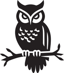 owl sitting on branch