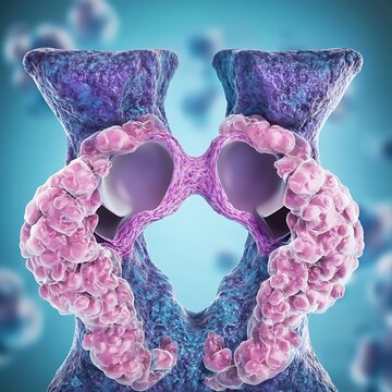 **Thyroid Gland Cross-Section Showing Follicles And Hormone Release Concept. --V 6.1 --S 50 --Raw** - @Darya (Relaxed) -# Create, Explore, And Organize On [Midjourney.Com](<Https://Midjourney.Com/Imag