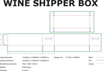 Wine Shipper Box Design Dimensions, Template, and Cardboard Packaging