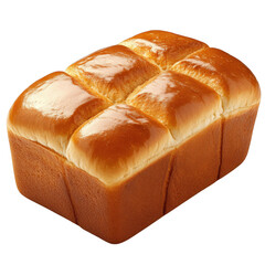Fresh baked loaf of bread isolated on transparent background